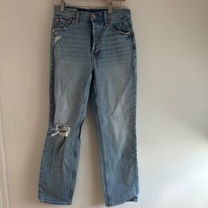 Distressed Light Blue Jeans